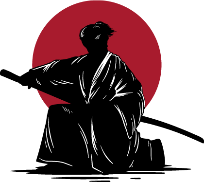 samurai kneel